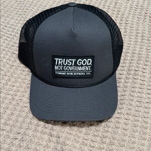 Trust God Not Government Black Trucker Hat